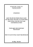 Tóm tắt luận văn Thạc sĩ Quản trị kinh doanh: Quản trị rủi ro trong hoạt động tài trợ ngoại thương của Ngân hàng TMCP Ngoại thương Việt Nam chi nhánh Đà Nẵng