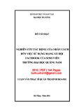 Luận văn Thạc sĩ Quản trị kinh doanh: Nghiên cứu về mối quan hệ giữa nhân cách và việc sử dụng mạng xã hội Facebook của sinh viên trường Đại học Quảng Nam