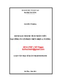 Luận văn Thạc sĩ Quản trị kinh doanh: Đánh giá thành tích nhân viên tại Công ty cố phần Thủy Điện A Vương