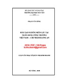 Luận văn Thạc sĩ Quản trị kinh doanh: Đào tạo nguồn nhân lực tại Ngân hàng TMCP Công thương Việt Nam - Chi nhánh Long An