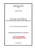 Luận văn Thạc sĩ Quản trị kinh doanh: Phát triển nguồn nhân lực tại Cảng vụ Đường thủy nội địa khu vực 3