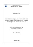 Tóm tắt luận văn Thạc sĩ Tài chính ngân hàng: Phân tích hoạt động cho vay cá nhân kinh doanh tại Ngân hàng TMCP Đầu tư và Phát triển Việt Nam - Chi nhánh Đắk Lắk