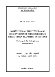 Tóm tắt luận văn Thạc sĩ Tài chính ngân hàng: Nghiên cứu cấu trúc vốn của các công ty niêm yết trên Sở Giao dịch chứng khoán thành phố Hồ Chí Minh