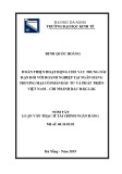 Tóm tắt luận văn Thạc sĩ Tài chính ngân hàng: Hoàn thiện hoạt động cho vay trung dài hạn đối với doanh nghiệp tại Ngân hàng thương mại cổ phần Đầu tư và Phát triển Việt Nam - Chi nhánh Bắc Đắk Lắk