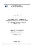 Tóm tắt luận văn Thạc sĩ Tài chính ngân hàng: Hoàn thiện công tác kiểm soát chi thường xuyên ngân sách nhà nước qua kho bạc nhà nước Chư Pưh, tỉnh Gia Lai