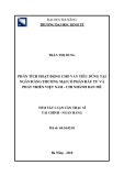 Tóm tắt luận văn Thạc sĩ Tài chính ngân hàng: Phân tích hoạt động cho vay tiêu dùng tại Ngân hàng thương mại cổ phần Đầu tư và Phát triển Việt Nam - Chi nhánh Ban Mê