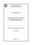 Tóm tắt luận văn Thạc sĩ Kế toán: Phân tích doanh thu, chi phí và kết quả kinh doanh tại Công ty cổ phần Ô tô Sông Hàn