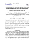 Waste solution of acrylic-based emulsion with low solid content for cement concrete curing: A lab-scale study