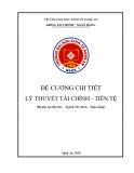 Đề cương chi tiết học phần Lý thuyết tài chính – tiền tệ (Hệ đào tạo Đại học – Ngành: Tài chính - Ngân hàng) - Trường Đại học Kinh tế Nghệ An