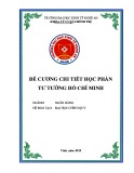 Đề cương chi tiết học phần Tư tưởng Hồ Chí Minh (Hệ đào tạo Đại học – Ngành: Tài chính - Ngân hàng) - Trường Đại học Kinh tế Nghệ An