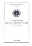 Đề cương chi tiết học phần Văn bản trong quản lý - Trường Đại học Kinh tế Nghệ An