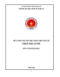 Đề cương chi tiết học phần Thuế nhà nước (Hệ đào tạo Đại học – Ngành: Tài chính - Ngân hàng) - Trường Đại học Kinh tế Nghệ An