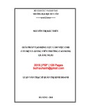 Luận văn Thạc sĩ Quản trị kinh doanh: Giải pháp tạo động lực làm việc cho cán bộ và giảng viên Trường Cao đẳng Quảng Ngãi