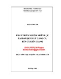 Luận văn Thạc sĩ Quản trị kinh doanh: Phát triển nguồn nhân lực tại Ban quản lý Cảng cá, Bến cá Kiên Giang