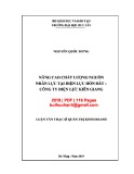 Luận văn Thạc sĩ Quản trị kinh doanh: Nâng cao chất lượng nguồn nhân lực tại Điện lực Hòn Đất - Công ty Điện lực Kiên Giang