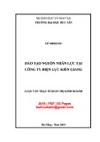 Luận văn Thạc sĩ Quản trị kinh doanh: Đào tạo nguồn nhân lực tại Công ty điện lực Kiên Giang