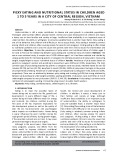 Picky eating and nutritional status in children aged 1 to 5 years in a city of Central Region, Vietnam