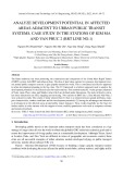 Analyze development potential in affected areas adjacent to urban public transit systems. case study in the stations of Kim Ma and Van Phuc 2 (BRT line no.1)