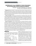 Seroprevalence of IgG antibodies of human toxocariasis and asociated risk factors in Khanh Hoa province