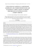 Utilization of artificial lightweight aggregate and unground rice husk ash as internal curing agents to modify performance of super-sulfated cement mortar