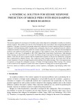 A numerical solution for seismic response prediction of bridge piers with high damping rubber bearings