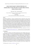 Grain boundary strengthening of microstructure phases in SS400 structural steel weld zone