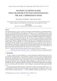 Machine learning-based pedo transfer function for estimating the soil compression index