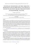 Investigate the bending and free vibration responses of multi-directional functionally graded plates with variable thickness based on isogeometric analysis