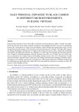 Daily personal exposure to black carbon in different microenvironments in Hanoi, Vietnam