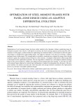 Optimization of steel moment frames with panel-zone design using an adaptive differential evolution