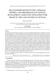 Relationships between post appraisal criteria and performance of official development assistance infrastructure projects: The case studies of Vietnam