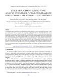 Large displacement elastic static analysis of semi rigid planar steel frames by corotational Euler–Bernoulli finite element