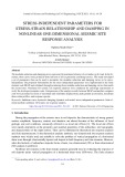 Stress-independent parameters for stress strain relationship and damping in nonlinear one-dimensional seismic site response analysis