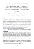 Factors causing design changes in Vietnamese residential construction projects: An evaluation and comparison