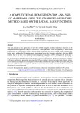 A computational homogenization analysis of materials using the stabilized mesh free method based on the radial basis functions