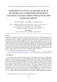 Experimental study on the behavior of eccentrically compressed reinforced concrete columns strengthened with CFRP composite sheets