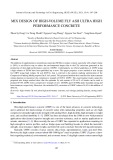 Mix design of high-volume fly ash ultra high performance concrete