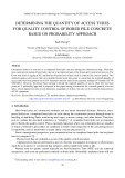 Determining the quantity of access tubes for quality control of bored pile concrete based on probability approach