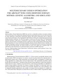 Multidiscilinary design optimization for aircraft wing using response surface method, genetic algorithm, and simulated annealing