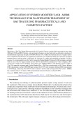 Application of hybrid modified UASB - MBBR technology for wastewater treatment of Sao Thai Duong Pharmaceuticals and Cosmetics Factory