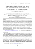 A simplified variant of the time finite element methods based on the shape functions of an axial finite bar