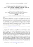 Static analysis of four-parameter functionally graded plates with general boundary conditions