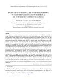 Evaluation of the quality of drainage sludge in To Lich River basin and the proposal of suitable management solutions