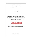 Luận văn Thạc sĩ Quản trị kinh doanh: Nâng cao chất lượng công chức cấp xã trên địa bàn huyện Hòa Vang, Thành phố Đà Nẵng