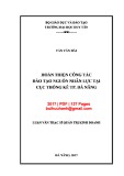 Luận văn Thạc sĩ Quản trị kinh doanh: Hoàn thiện công tác đào tạo nguồn nhân lực tại Cục thống kê thành phố Đà Nẵng