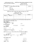 Đề thi học kì 1 môn Toán lớp 1 năm 2023-2024 có đáp án - Trường Tiểu học Mỹ Thịnh, Mỹ Lộc