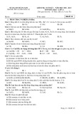 Đề thi học kì 1 môn Hóa học lớp 11 năm 2022-2023 - Trường THPT Lương Thúc Kỳ, Quảng Nam