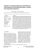 Changes in accounting regulations toward IFRS and value relevance of accounting information- evidence from Vietnamese listed firms