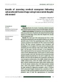 Results of assessing cerebral vasospasm following subarachnoid hemorrhage using transcranial doppler ultrasound