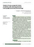 Analysis of some prognostic factors of patients with acute hypertensive basal ganglia intracerebral hemorrhage